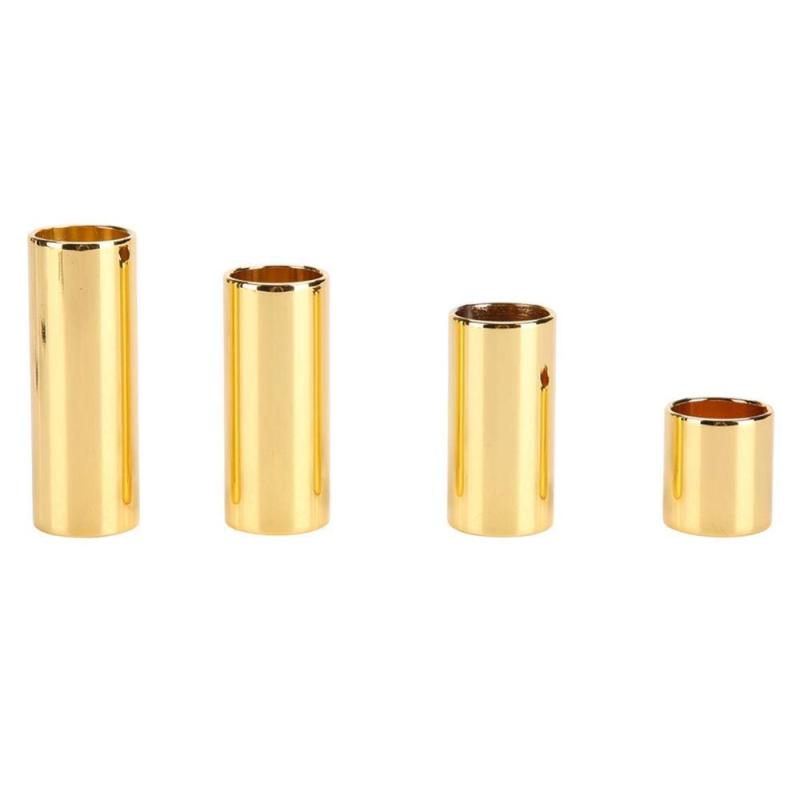 4本/セット ギター ストリング スライドバー 金属製 ギターボトルネック 長さ約28mm/51mm/60mm/70mm 明るい音 エレキギター フォークギター ベース スライド 弦楽器用 アクセサリー