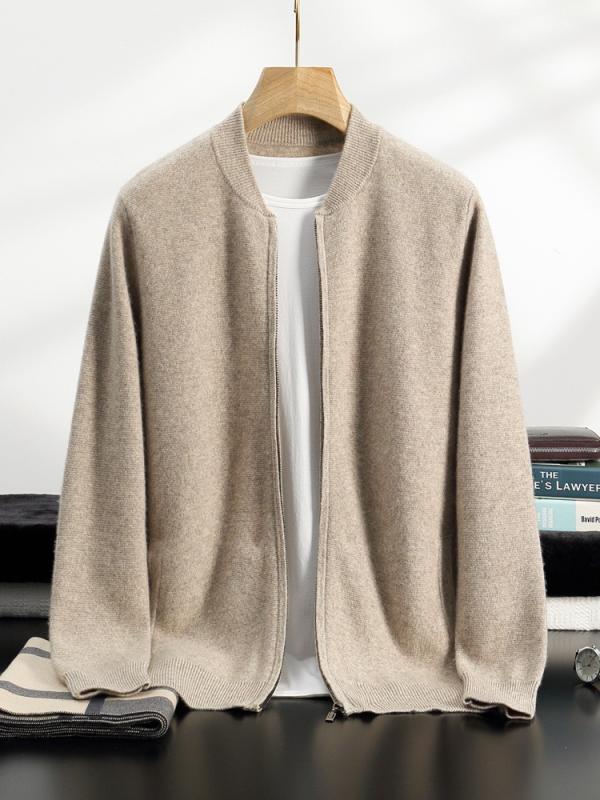 ニット セーター メンズ カシミヤ ウール 立ち襟 ファスナー カーディガン ジャケット 厚手 トップス カジュアル アウター 防寒 暖かい 30代 40代 50代 ビジネス オフィス デート 通勤 通学 秋 冬 putera-10544769 GRATIQUE MIEI パッケージ画像