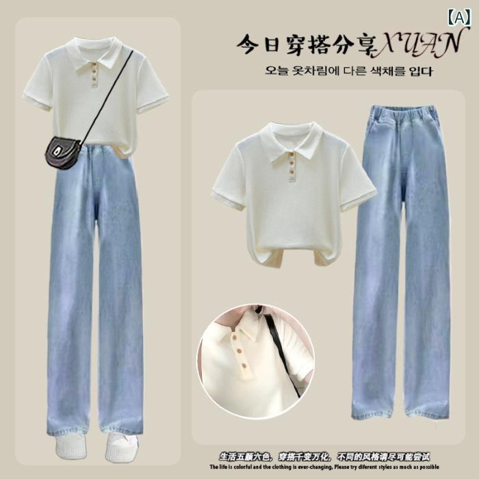 セットアップ レディース 半袖 カジュアル 夏 ルームウェア ショートパンツ ハーフパンツ ポロシャツ 2点セット 上下セット かわいい 襟付き ゆったり 体型カバー 通学 部屋着 10代