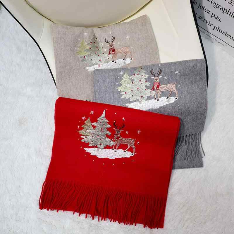 ・カテゴリ: マフラー・織り方: 平織り・デザイン要素: 雪の結晶、クリスマスギフトボックス、トナカイ、クリスマスベル、サンタクロース・機能: 保暖・スタイル: ミディアムロング・カラー展開: 雪松とトナカイミルクティー、雪松とトナカイレッド、雪松とトナカイグレー、ラッキーガールベージュ、ラッキーガールレッド、ラッキーガールグレー、ラッキーガールピンク、ベルピンク、ベルベージュ、ベルレッド・長さ: 175cm以上・主な素材の含有量: 96%以上・テイスト: フェミニン、カワイイ、キュート、スウィート、プリンセス、リゾート、ナチュラル、シャネル風、森ガール、クリスマス・素材: ウール・加工技術: 刺繍、ラインストーン、機械刺繍、ヘビー工芸・サイズ: 30*180cm