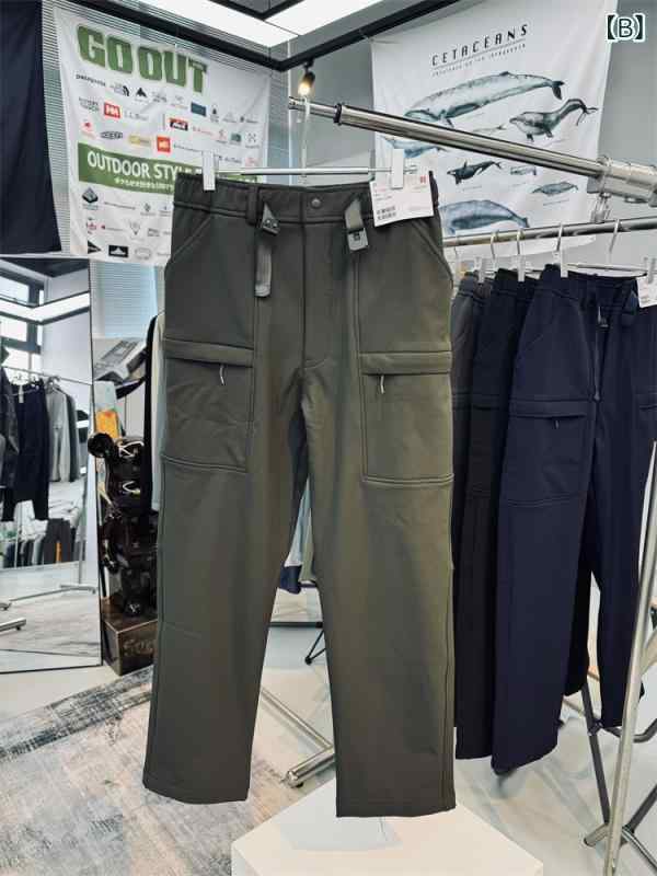 ロングパンツ メンズ 40代 裏起毛 防寒 防風 撥水 耐摩耗 カジュアル カーゴパンツ 山系 ボトムス アウトドア 登山 キャンプ 釣り 自転車 暖かい ズボン 秋 冬 ブラック putera-10559488 GRATIQUE MIEI サンプル画像2