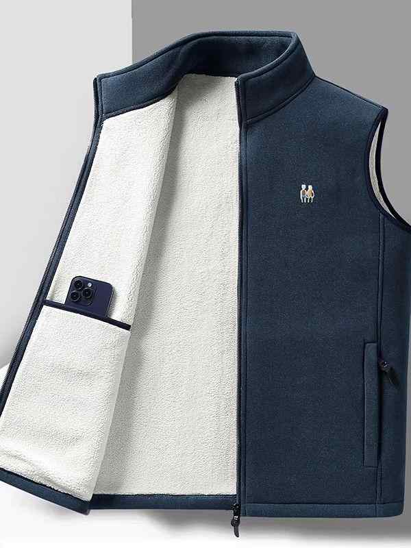 ベスト メンズ フリースジャケット アウター 立ち襟 起毛 防寒 暖かい シニア パパ 紳士服 50代 普段使い 旅行 お出かけ カジュアル シンプル チョッキ スポーティー トップス 秋 冬 putera-10560378 GRATIQUE MIEI パッケージ画像