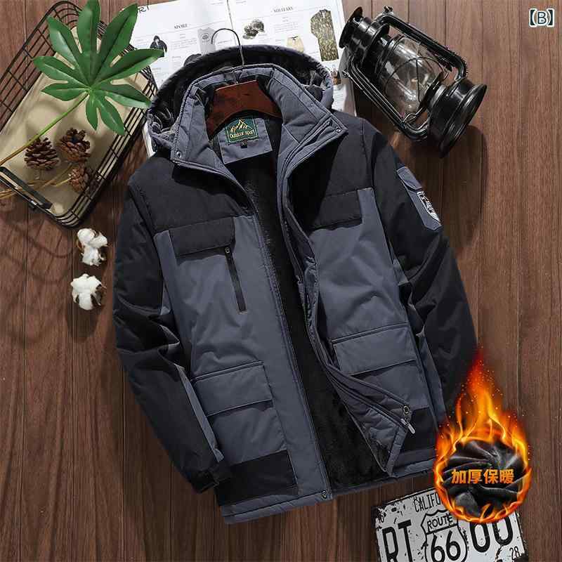 マウンテンパーカー メンズ レディース 防風 防寒 裏起毛 厚手 登山服 アウター ジャケット ジャンパー ブルゾン アウトドア 釣り 撥水 キャンプ 旅行 大きめ 秋 冬 putera-10571044 GRATIQUE MIEI サンプル画像3