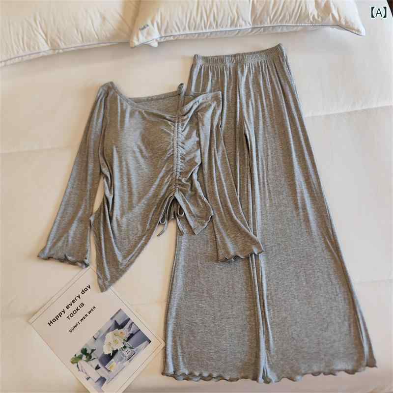 ルームウェア パジャマ レディース カップ付き 長袖 ロングパンツ 上下セット 部屋...
