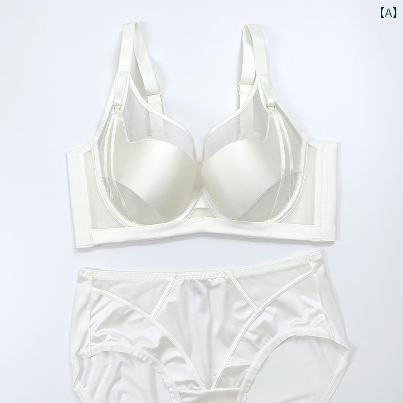 ブラジャー ノンワイヤー レディース 補正下着 シームレス 薄型 通気性 メッシュ ...
