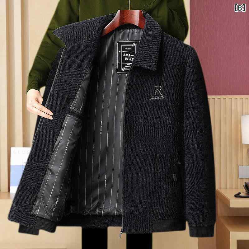 メンズ ジャケット アウター 中老年 紳士服 裏起毛 厚手 シェニール シニア 祖父 おじいちゃん 防寒着 カジュアル ブルゾン ジャンパー あったか 暖かい トップス 羽織り 秋 冬 大きいサイズ putera-10575903 GRATIQUE MIEI サンプル画像2