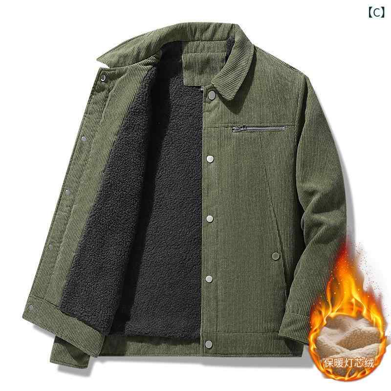 ジャケット メンズ 冬 紳士服 アウター 暖かい ゆったり 防寒 ブルゾン 襟付き 裏起毛 厚手 お出かけ 普段使い 旅行 パパ 40代 シニア 父親 祖父 上着 防寒着 無地 シンプル ギフト プレゼント ギフト putera-10576025 GRATIQUE MIEI サンプル画像3