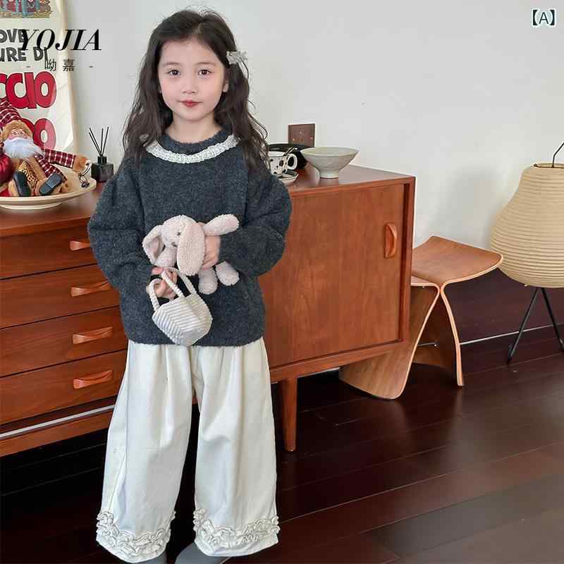 ・カテゴリ: 子供用セーター・性別: 女児・スタイル: 韓国風・対象年齢: 中小童（3～8歳、100～140cm）・毛糸の太さ: 普通・厚さ: 極厚・袖丈: 長袖・主な素材: ポリエステル100%・主な素材の含有量: 71%・ネックライン: クルーネック・カラー展開: ダークグレー・サイズ展開: 100cm、110cm、120cm、130cm、140cm、150cm、160cm