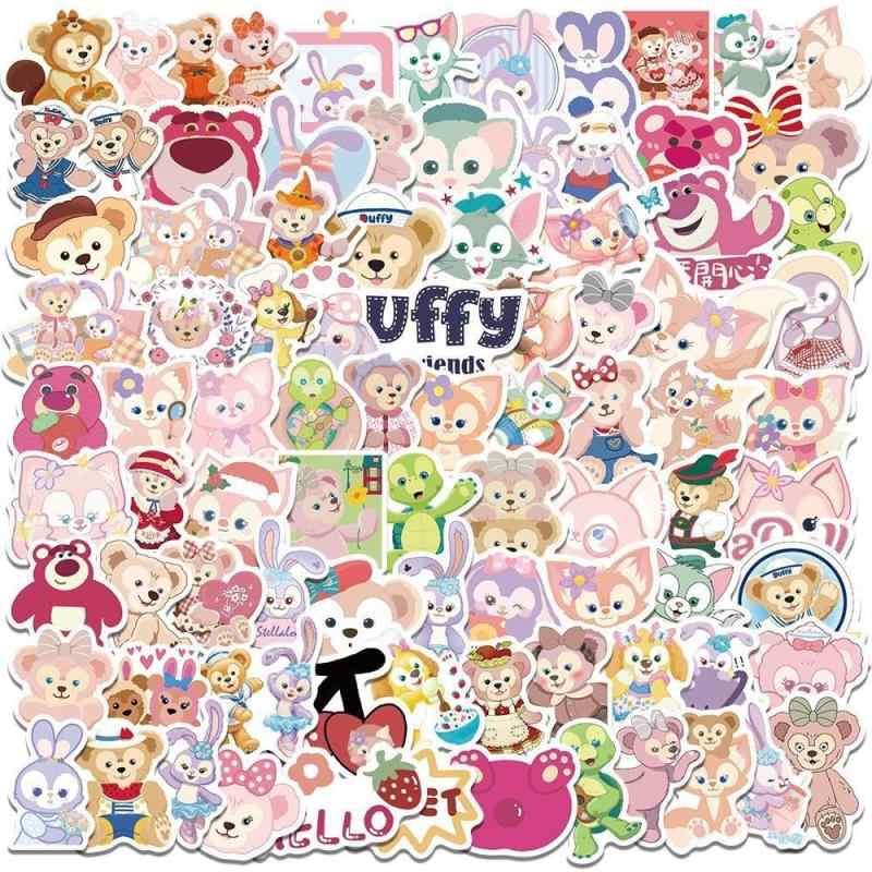 ダッフィー＆フレンズ ステッカー 防水PVC素材 DIY手帳デコレーション用 166枚セット