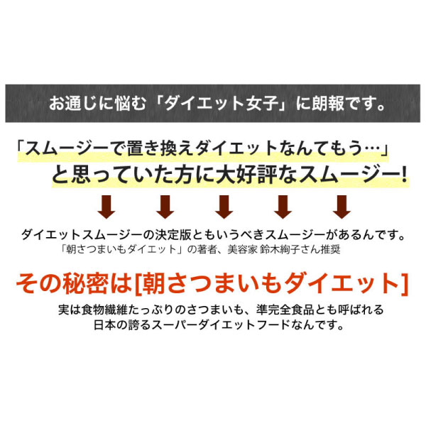 朝さつまいもポタージュスープ(コンソメポタージュ風味)&朝さつまいもスムージー（抹茶スイートポテト味）セット【送料無料/パープルフードダイエット/コグマダイエット】※メール便代引き不可