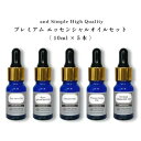  アロマ プレミアム セット 5 エッセンシャルオイル セット (ワンランク上のプレミアムセット) 10ml×5本セット / アンドエスエイチ 精油 お試し アロマ おしゃれ 無添加 天然 香りアロマセット アロマオイル tg_smc +lt3+