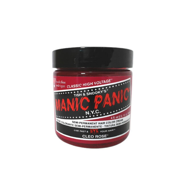 【2点購入でラベンダー】 マニックパニック カラークリーム クレオローズ 118ml [ マニパニ ヘアカラークリーム カラートリートメント カラーバター カラー剤 ヘアカラー ヘアマニキュア 毛染め 髪染め 赤 ローズ 紅 レッド 赤紫 ] 【 定形外 送料無料 】