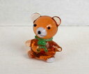 ガラス細工 テディベア(ブラウン)