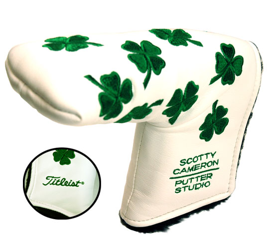 【即納】【あす楽対応】★スコッティキャメロン シャムロックパターカバー SCOTTY CAMERON 2006 SHAMROCK FOUR LEAF CLOVER HEADCOVER WHITE 64100