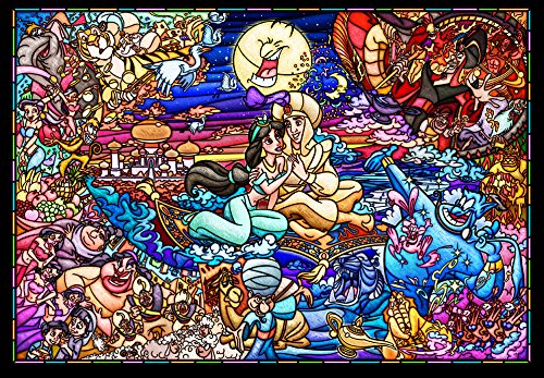 ジグソーパズル ぎゅっと500ピース ディズニー アラジン ストーリー ステンドグラス ステンドアート 25x36cm DSG-500-474 テンヨー 梱60cm t102