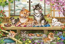 ジグソーパズル 1000ピース 原井加代美 シバの縁側時間 (49×72cm) (31-525) ビバリー 梱60cm t101