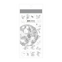 【即出荷】【ネコポス_何点でも全国一律190円(2,000円以上で送料無料】 sora stationery 宙のシール 銀月と星(No.9852-2) 新日本カレンダー DM2t100