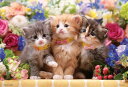【即出荷】ジグソーパズル 300ピース 仔猫たちの花時間 (38×26cm)(300-139) ビバリー 梱60cm t104