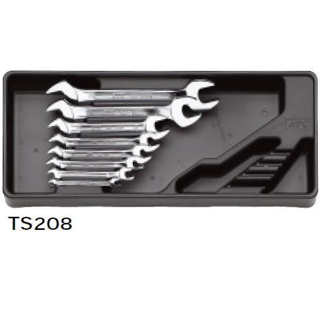 【KTC工具】 スパナセット （ミリ 8本組： 5.5×7〜22×24） / TS208のサムネイル