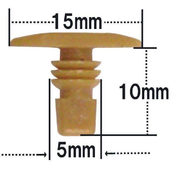プッシュリベット・内張りクリップ （トヨタ用） 100個入 純正番号 （01280-00021）/ NT-259