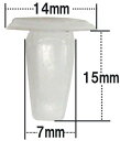 プッシュリベット・内張りクリップ (トヨタ用) 50個入 純正番号 (96706-K1300)/ NT-264(3)