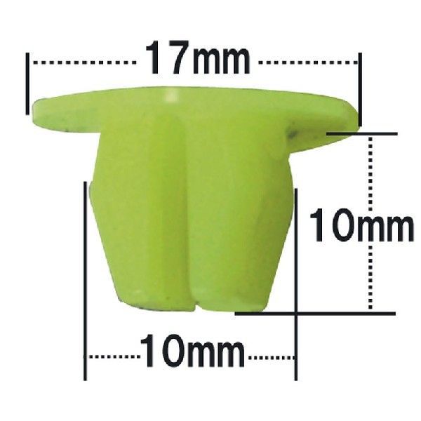 プッシュリベット・内張りクリップ （トヨタ用） 50個入 純正番号 （90189-06066）/ NT-381