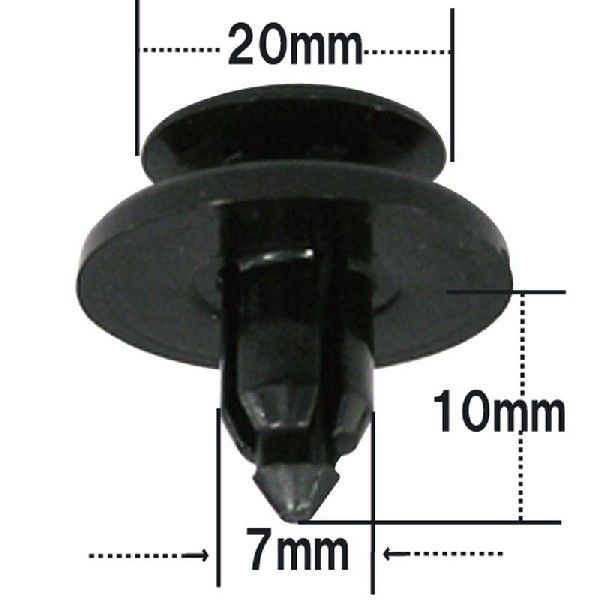 プッシュリベット・内張りクリップ （トヨタ用） 10個入 純正番号 （90467-07166）/ NT-410-10