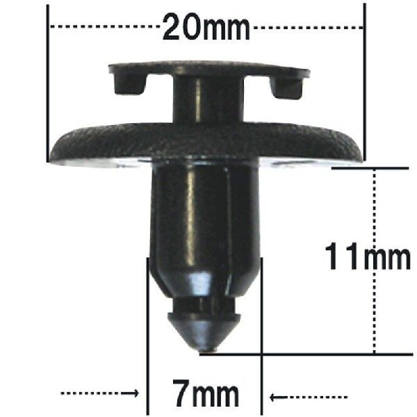 プッシュリベット・内張りクリップ （トヨタ用） 50個入 純正番号 （90467-07121）/ NT-431