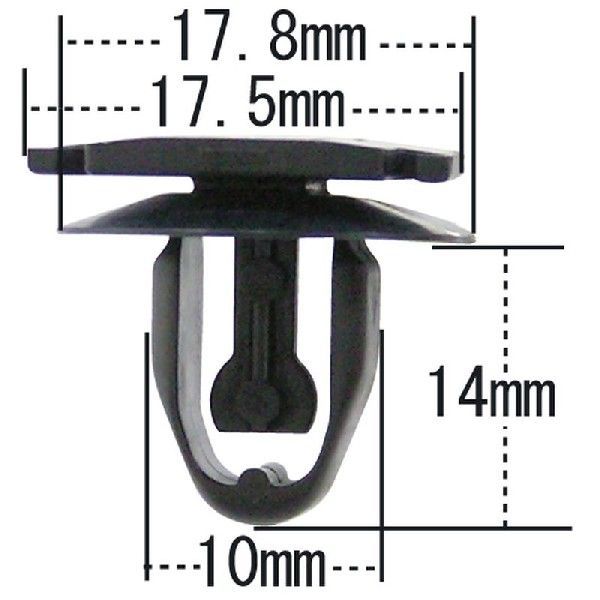 プッシュリベット・内張りクリップ （トヨタ用） 30個入 純正番号 （90467-10181）/ NT-474
