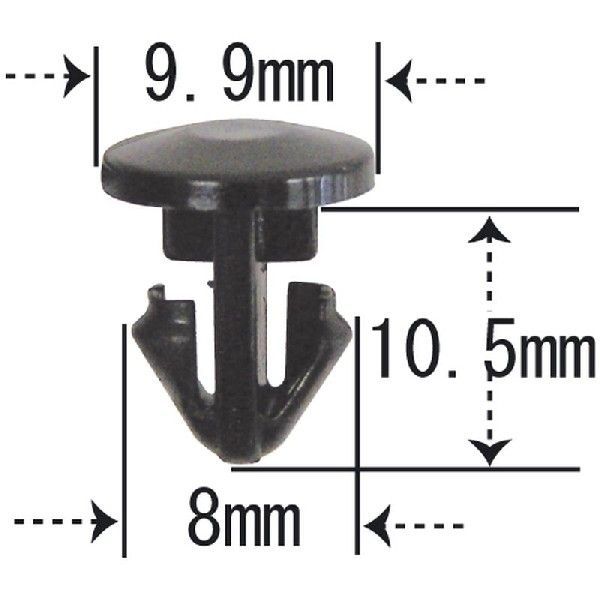 プッシュリベット・内張りクリップ （トヨタ用） 10個入 純正番号 （90467-08010）/ NT-503