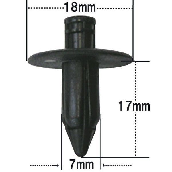 プッシュリベット・内張クリップ （ニッサン用） 50個入 純正番号 （90909-00Z09,90467-07043） NN-149