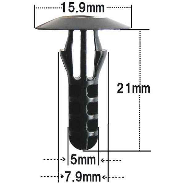 Rakuten - プッシュリベット・内張クリップ （ホンダ用） 50個入 純正番号 （90108-SW3-003） NH-653