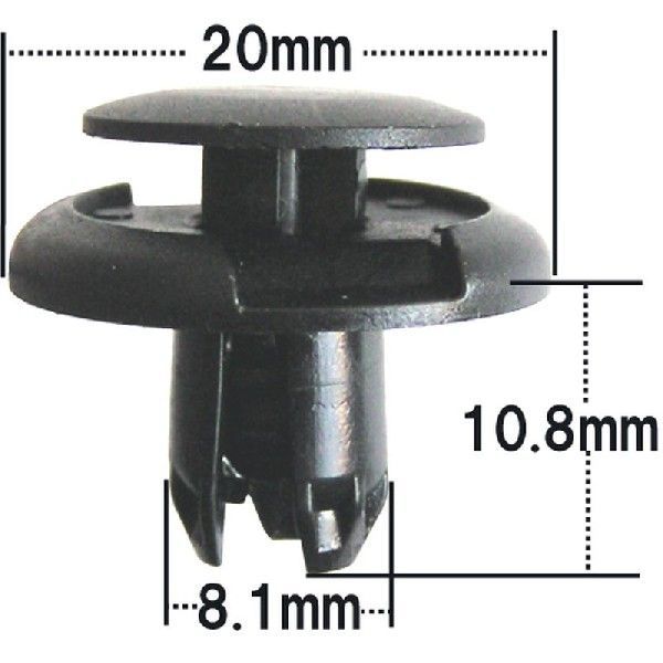 プッシュリベット・内張クリップ （ホンダ用） 10個入 純正番号 （91512-SX-0031） NH-659-10