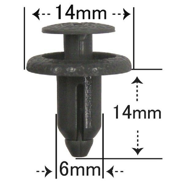 プッシュリベット・内張クリップ （スズキ用） 10個入 純正番号 （09409-06322-T01） NSW-027