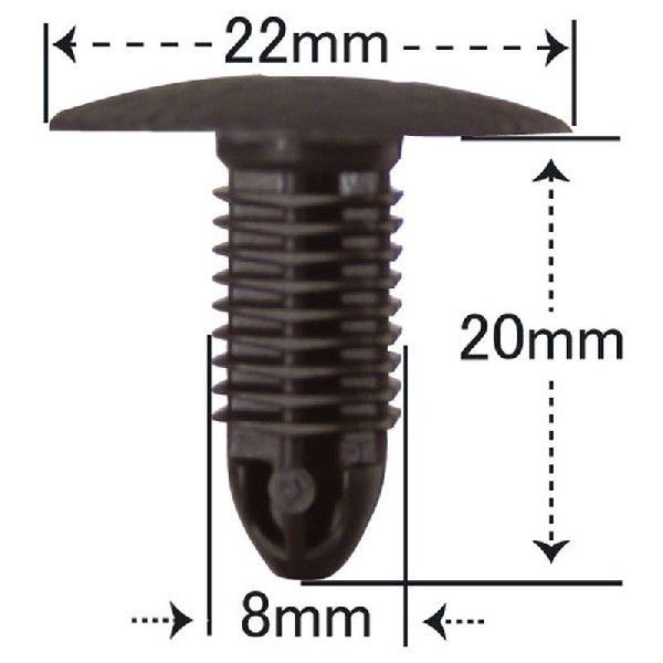 ドアアンダーピラー 用 クリップ ・内張クリップ スバル '03レガシー 20個入 純正番号 95033-FC030-0E ..