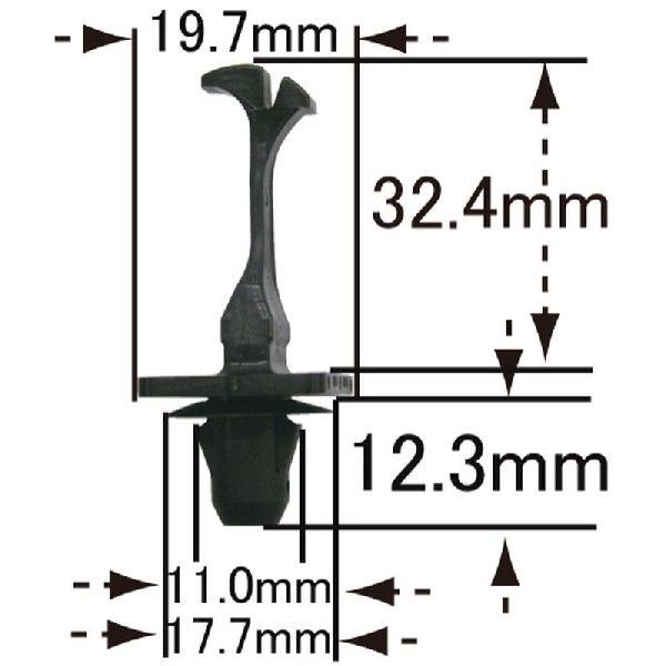 プッシュリベット・内張りクリップ （トヨタ用） 10個入 NT-545