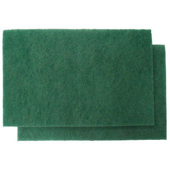 ハンドパッド 400番(20枚入) #400 ヘヤーライン仕上げ 木製品 サンディング 金属 樹脂 足付け ガスケット 汚れ落とし 理研コランダム リコブライト緑 グリーン ハンドパットVF ＜RICOB＞ / RICOB-VF-400 2