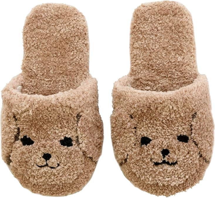 乐天商城 - トイレ スリッパ かわいい プードル わんこ 犬 ライトブラウン 単品 洗える トイレスリッパ ブラウン オカ ファンディット アニマル 動物 ねこ 猫 プードル プレゼント