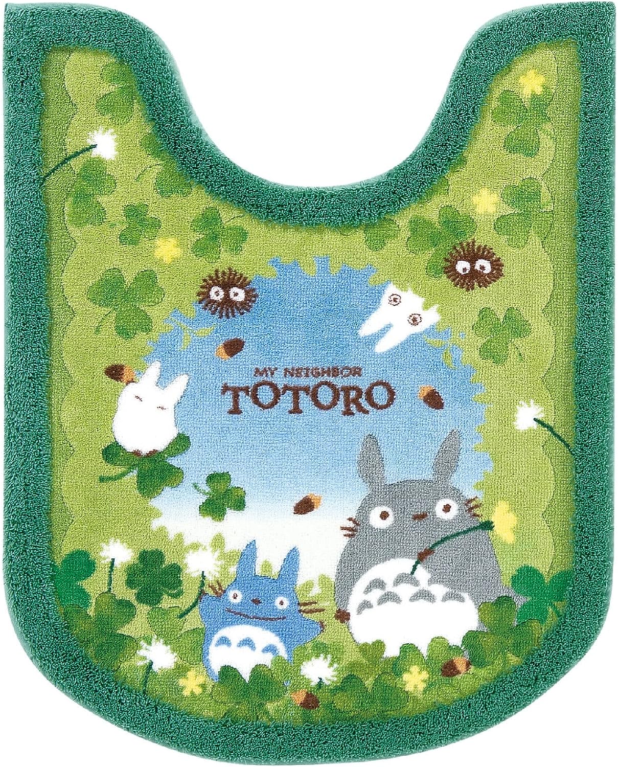 となりのトトロ ロングトイレマット セット 3点 ロングサイズ スリッパ グリーン マルチ型 洗浄便座・普通便座兼用 フタカバー ジブリ センコー トトロ あおぞらどんぐり 緑 クリスマス プレゼント