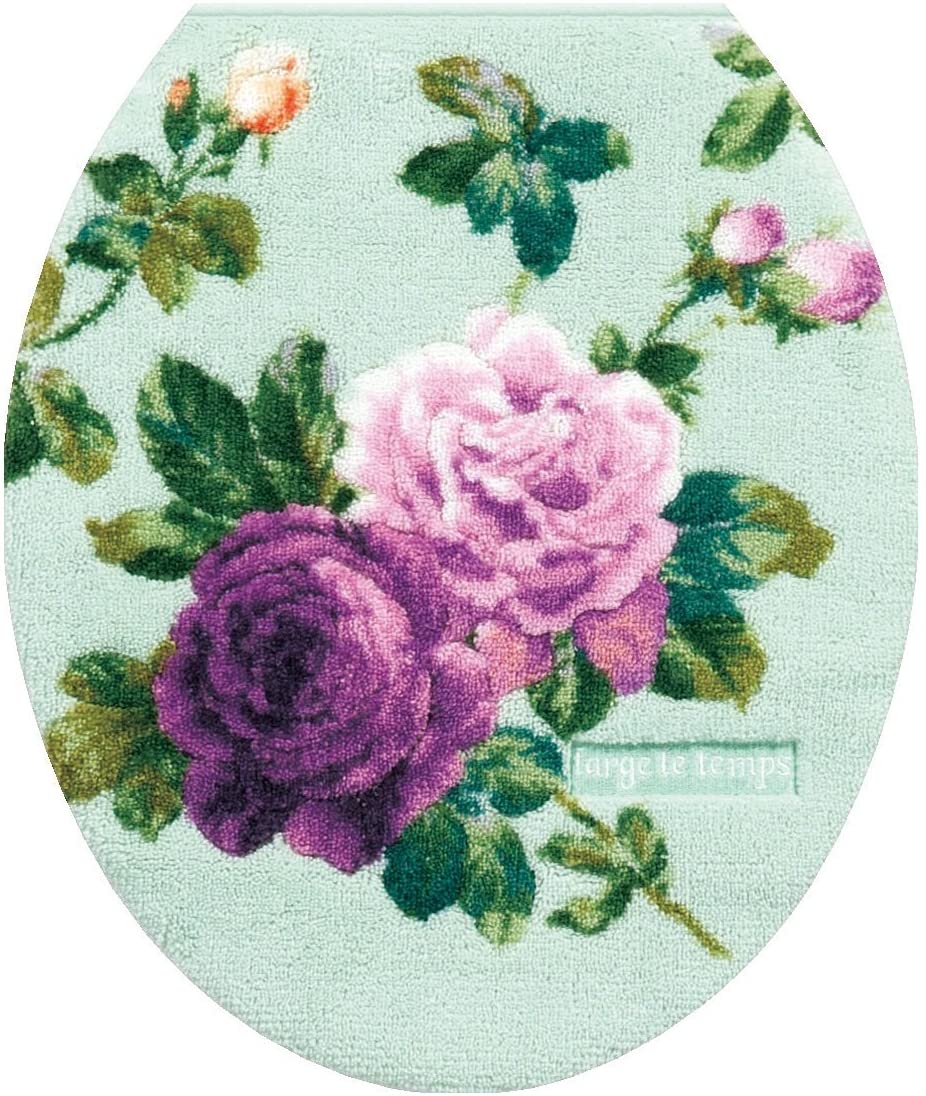 ロング トイレマット セット 2点 ロングマット センコー リベルタ グリーン 緑 普通型 フタカバー バラ 2点セット クリスマス プレゼント