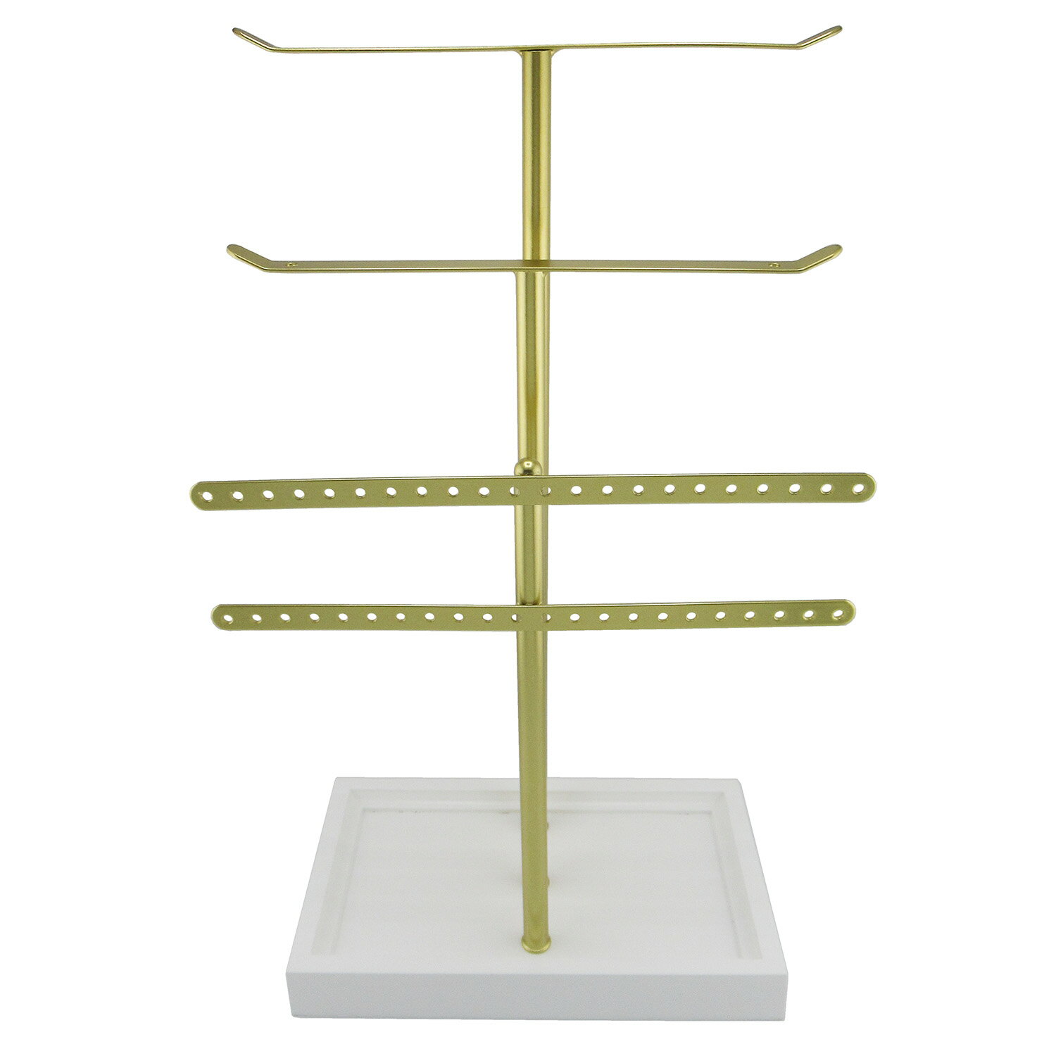 ジュエリースタンド 3段 ネックレス&アクセサリー収納 メタル合金鋼製