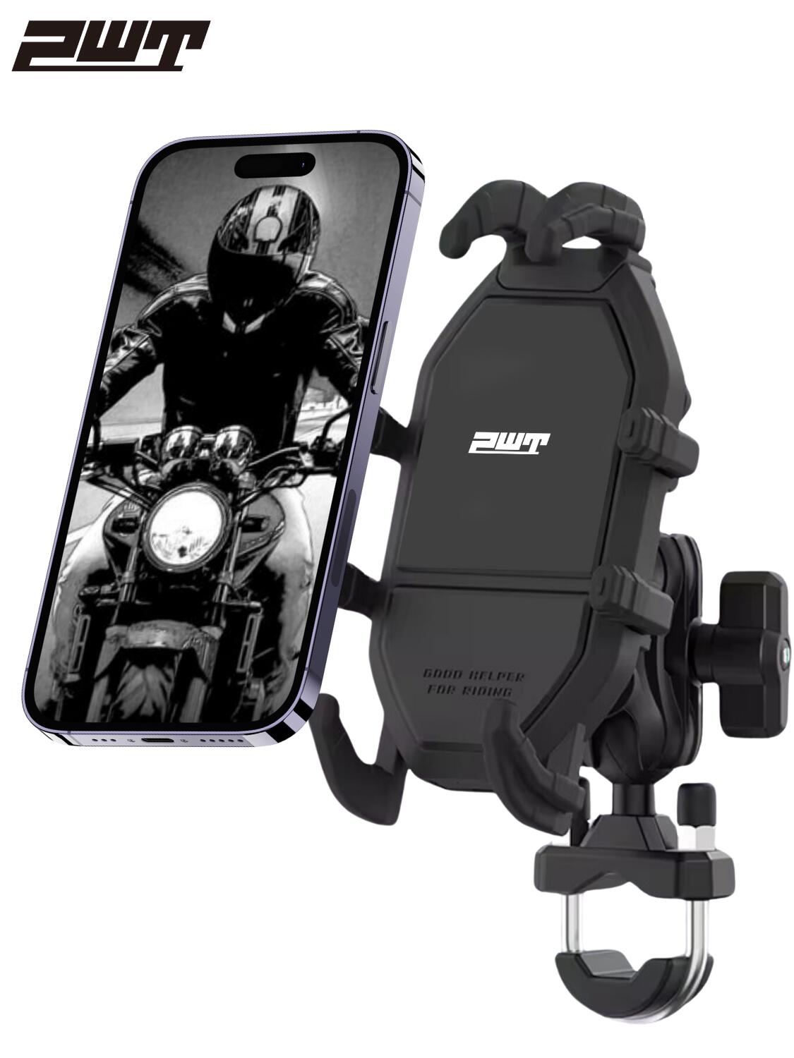 PWT バイク スマホホルダー 携帯ホルダー バイク用スマホホルダー 振動吸収 BSPH1