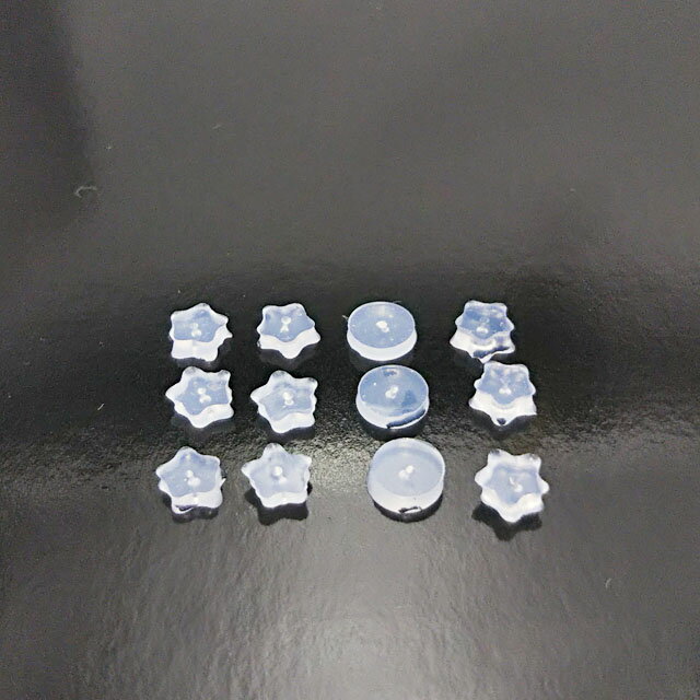 手作りシリコンキャッチ　ガラスのボディピアス☆14G16G18G用　【アレルギー対応】