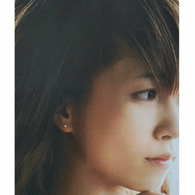 トップ皿型ガラスピアス クリアパイレックス 18・16G