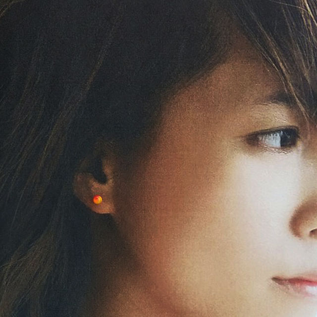 ビタミンカラー・アレルギーフリーガラスピアス手作り！☆16G18G　【アレルギーフリーピアス】【アレルギー対応】片耳