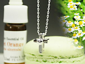 プチ【アロマ ペンダント】 Hearts Cross Mini　シルバーアクセサリー　アロマネックレス ディフューザー シルバーハーックロスミニ【アロマ】【楽ギフ_包装選択】