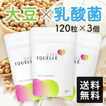 エクエル パウチ 大塚製薬 120粒 × 3袋 【即日〜3営業日出荷】 3個セット 送料無料 エクオール 美容クリームを2本付き【メール便】