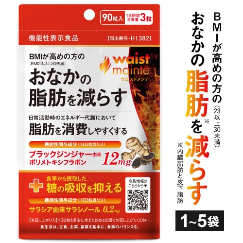 [橋本医師 推薦] お腹の脂肪を減らす 脂肪を消費しやすくする ブラックジンジャー サラシア サプリ 機..