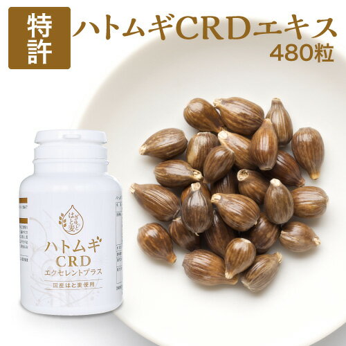 ハトムギ CRD エクセレントプラス【480粒】 ハトムギ全粒 熱水抽出エキス 全粒ハトムギエキス はとむぎ CRDエキス ハトムギエキス ヨクイニン サプリメント 小粒で飲みやすい 特許技術 美容に関する豊富なエビデンス 毎日健康美人へ