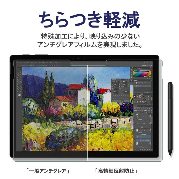 �ڤ���Ĥ��ڸ����ؤ��٤�ȴ���� Surface Pro 7 / 6 / 5 / 4 ��������쥢 �ե���� 12.3������б� ��Ž�դ����Ի� ̵�������� ������ �վ��ݸ�ե���� ȿ���ɻ� �����ɻ� ��ˢ�ɻ� ��BELLEMOND YP ��SFP7AGF 716